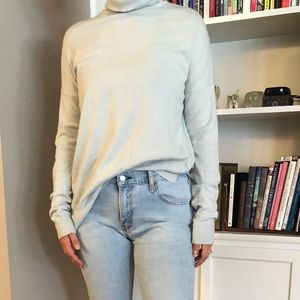 Merino Wool Blend Turtle Neck Sweater